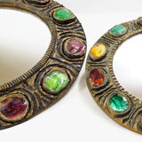Murano "Creaciones Gobesso" Mirrors In Style of Line Vautrin