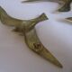 Wall Decoration Set 3 X Seagull / Swallow / Bird. Brass 70 / 80s