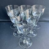 6 wine glasses light blown crystal