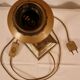 Vintage Art Deco brass table lamp – parchment effect shade –