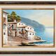 Vintage Mediterranean landscape – oil on canvas with a knife, yes