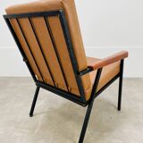 Armchair 50s metal and wood