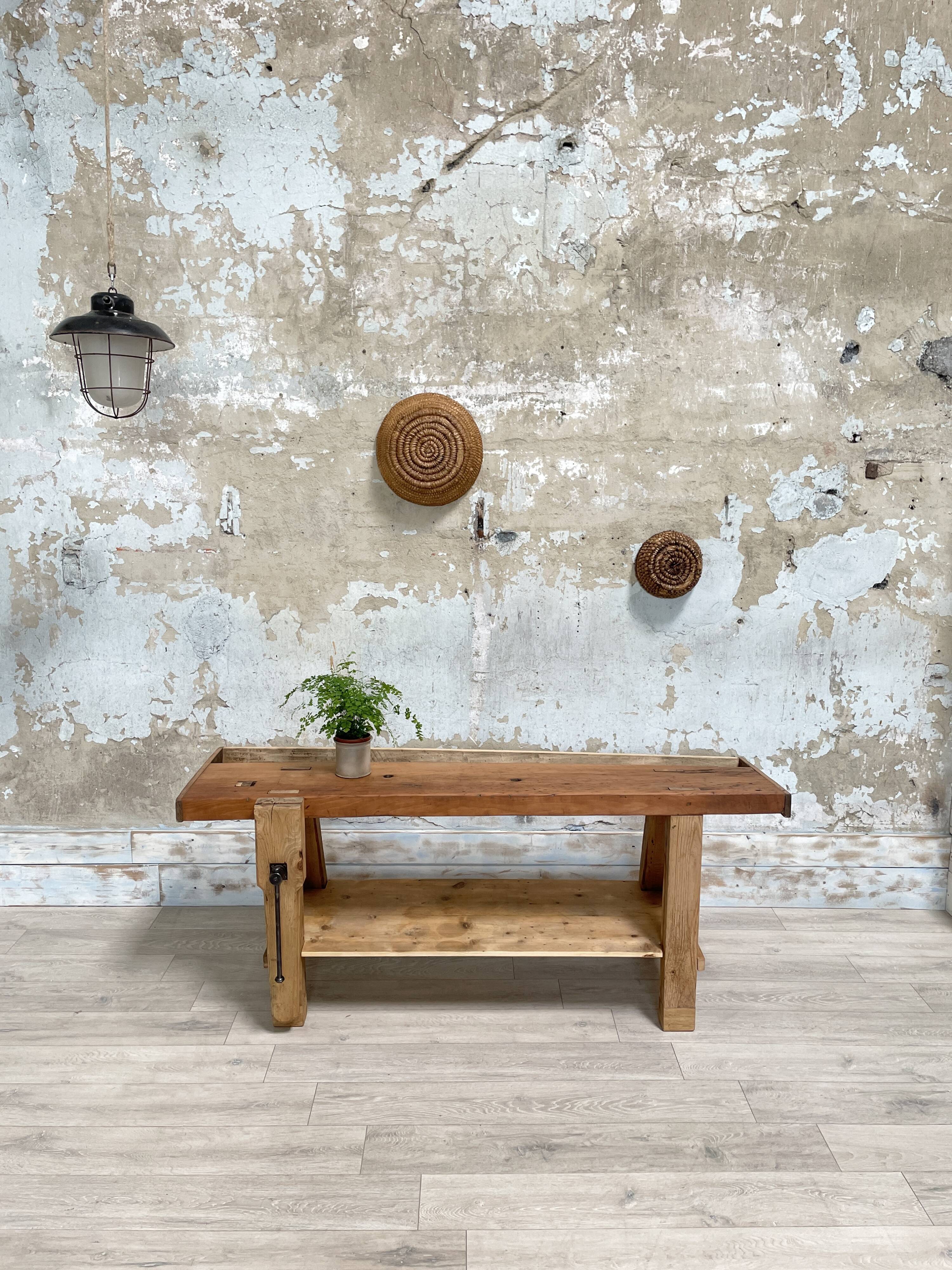 Solid wood workbench