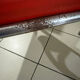 Vintage Bauhaus orange triangular stools