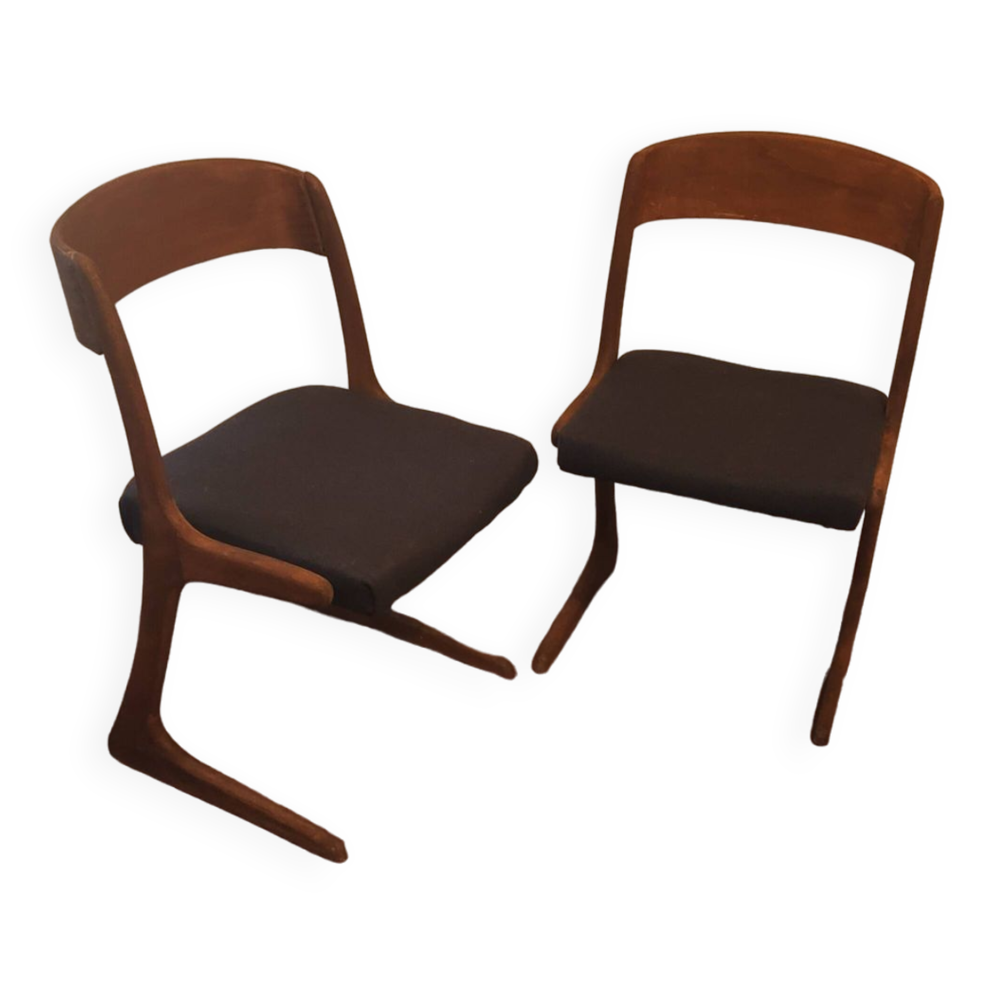 Pair of Baumann Kangaroo chairs