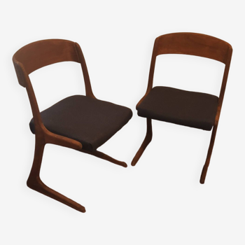 Paire de chaises Baumann Kangourou