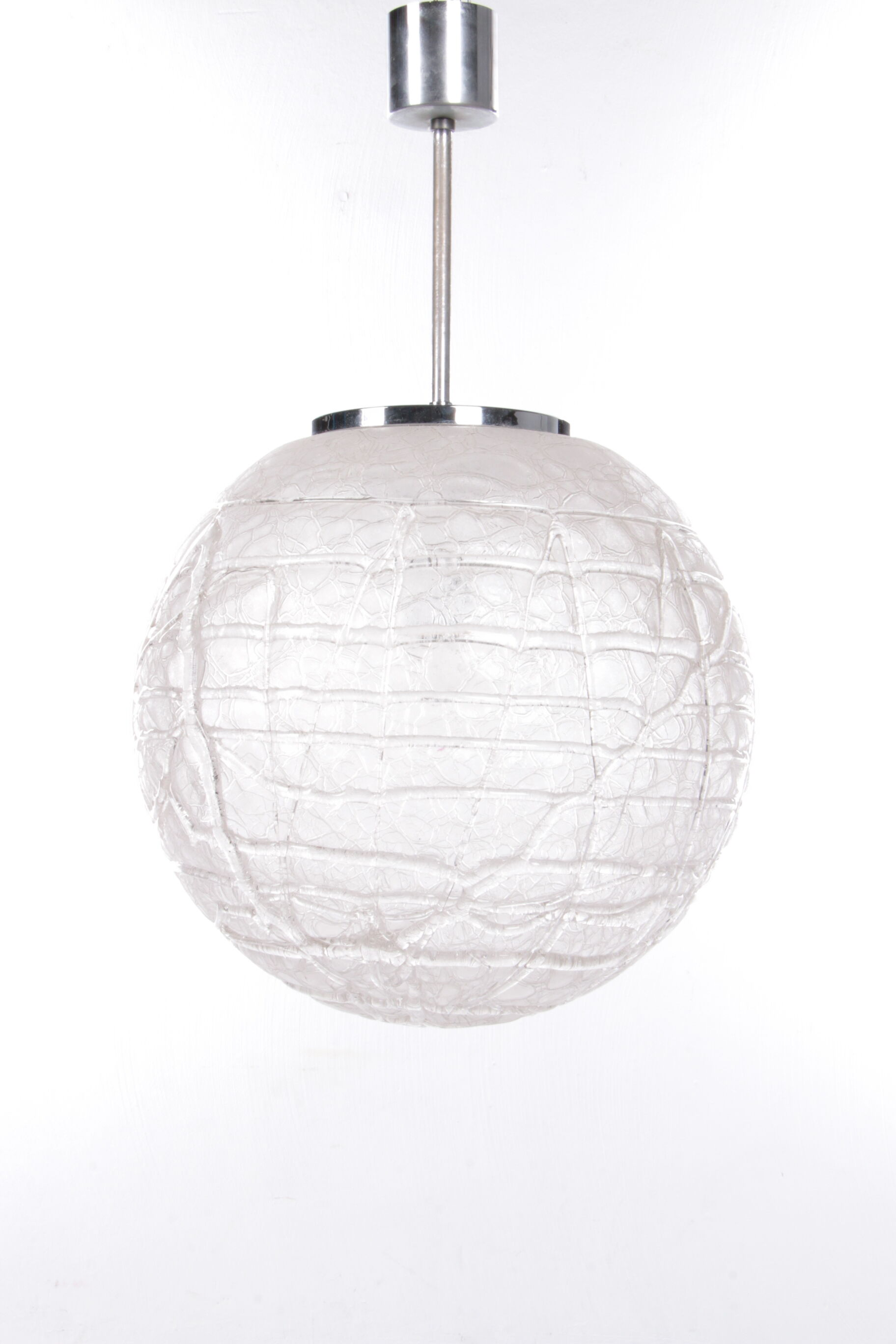 Large Glass Globe Hanging Lamp by Doria Leuchten, 1970s