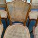 6 Louis XV cane chairs in solid wood from the 1950s