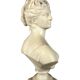 White marble sculpture, bust of Diana after Houdon (1741-1828)