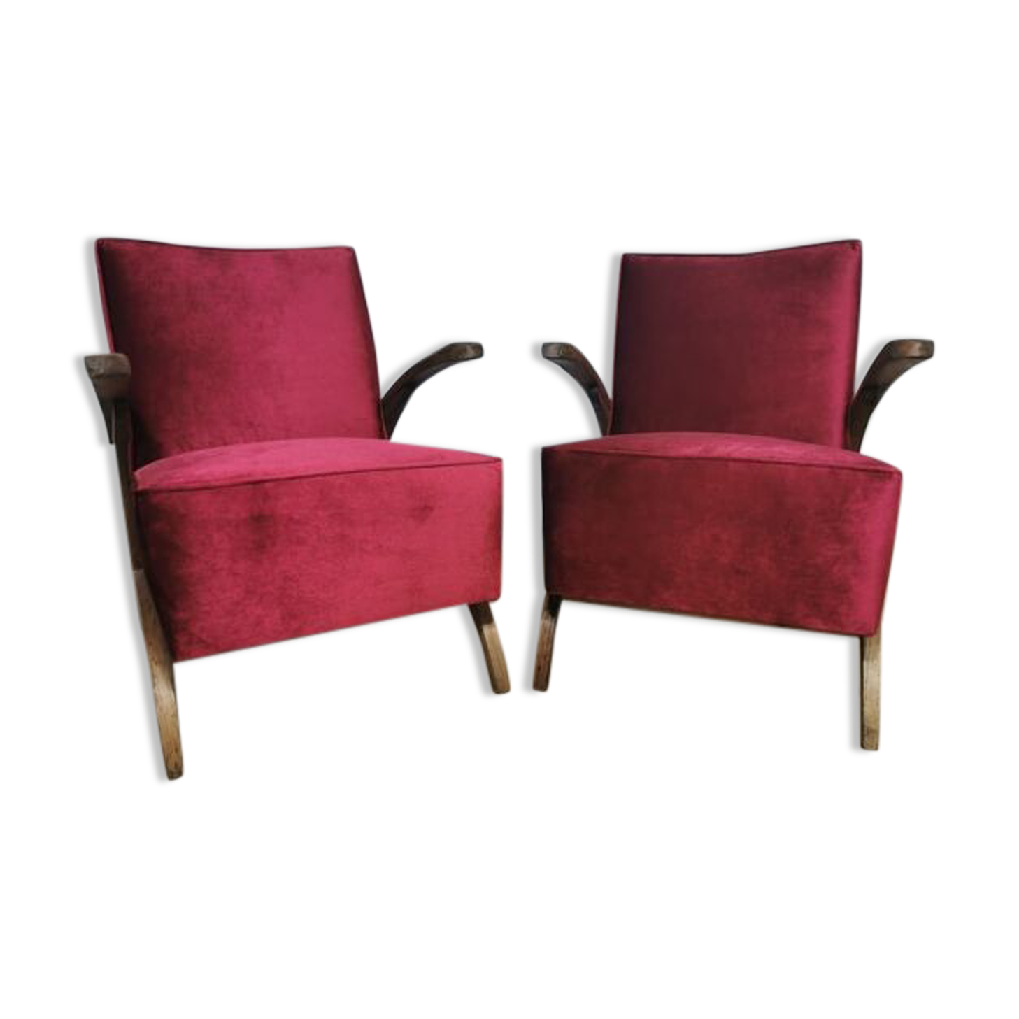 Art deco armchairs by Jindrich Halabala