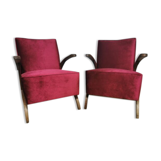 Art deco armchairs by Jindrich Halabala