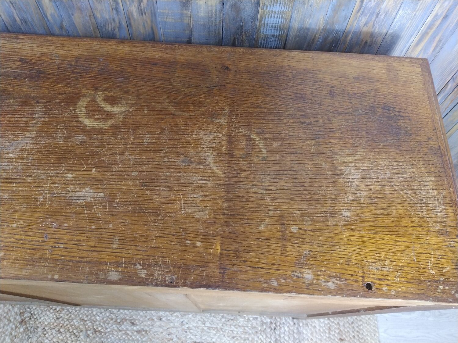 Low wooden sideboard