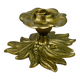 Golden brass flower candlestick, vintage