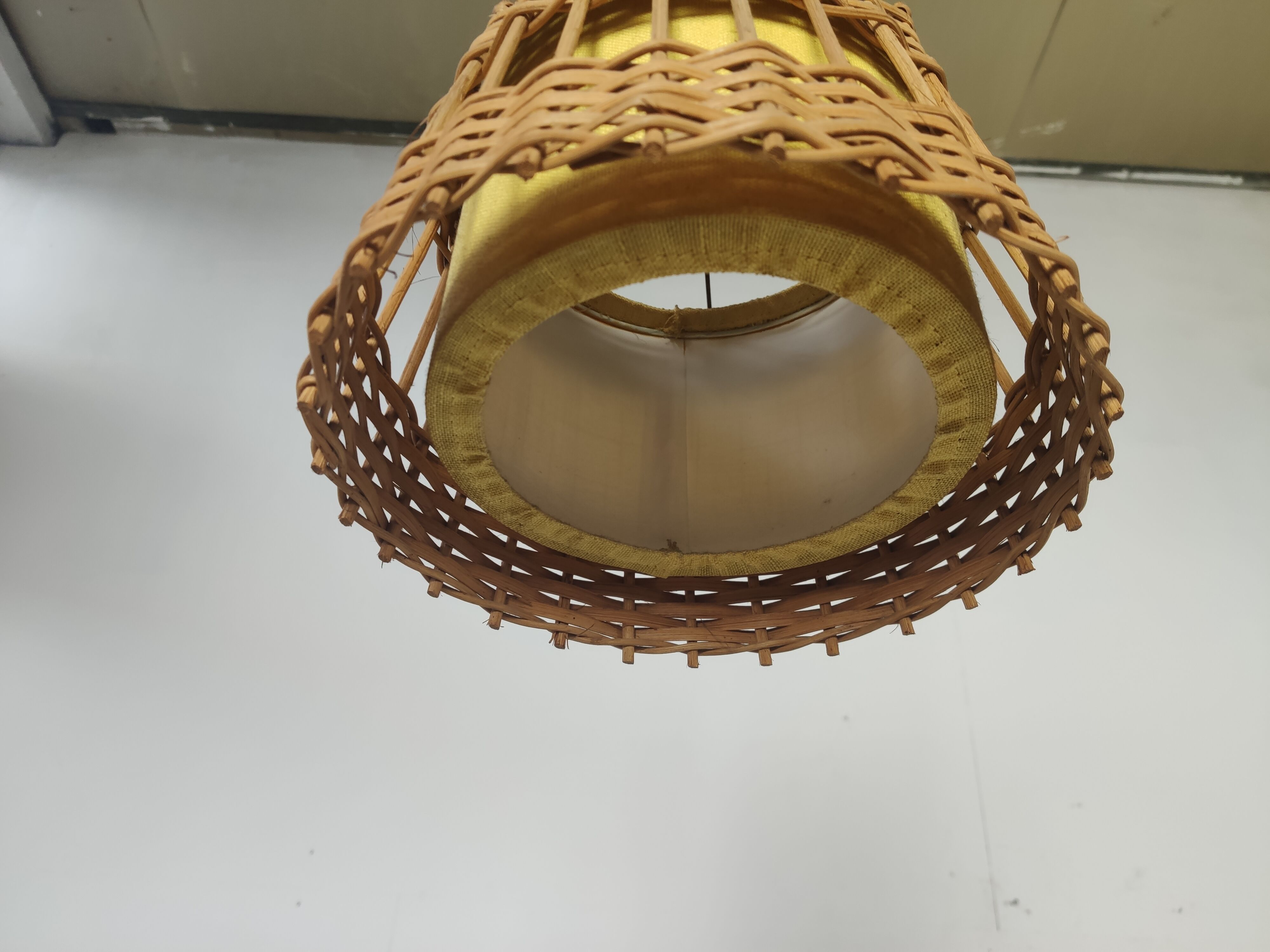 Vintage scandinavian rattan hanging 1960s