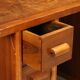 Vintage desk from the 1940s with side drawers in walnut, Italy.