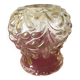 Lightly amber worked molded glass tulip