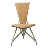 Unique Design Chair Art Object Handmade Metal Velvet