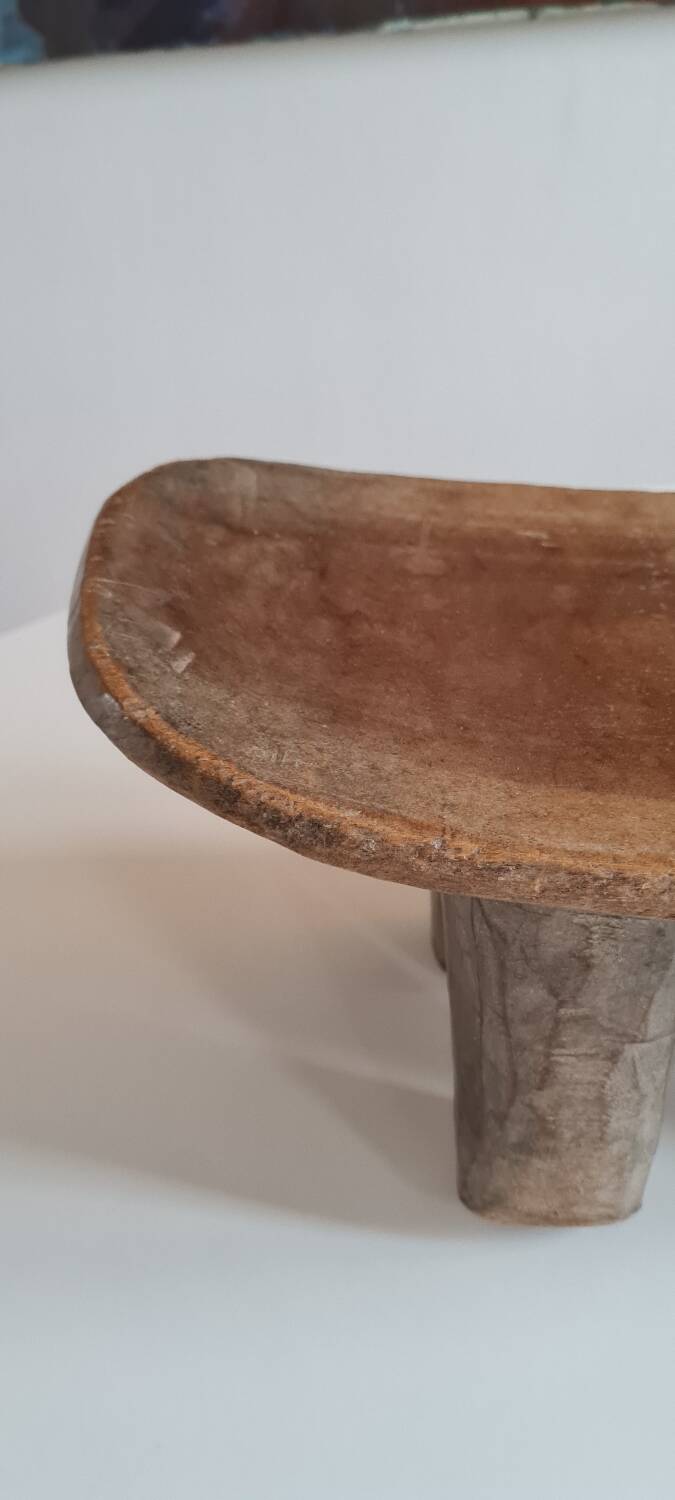 Vintage wooden Senufo stool circa 1960