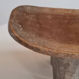 Tabouret Senoufo en bois vintage circa 1960