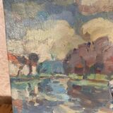 Oil on canvas Marine