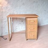 Small vintage desk 1950s wood and metal