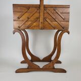 Worker on vintage wooden legs