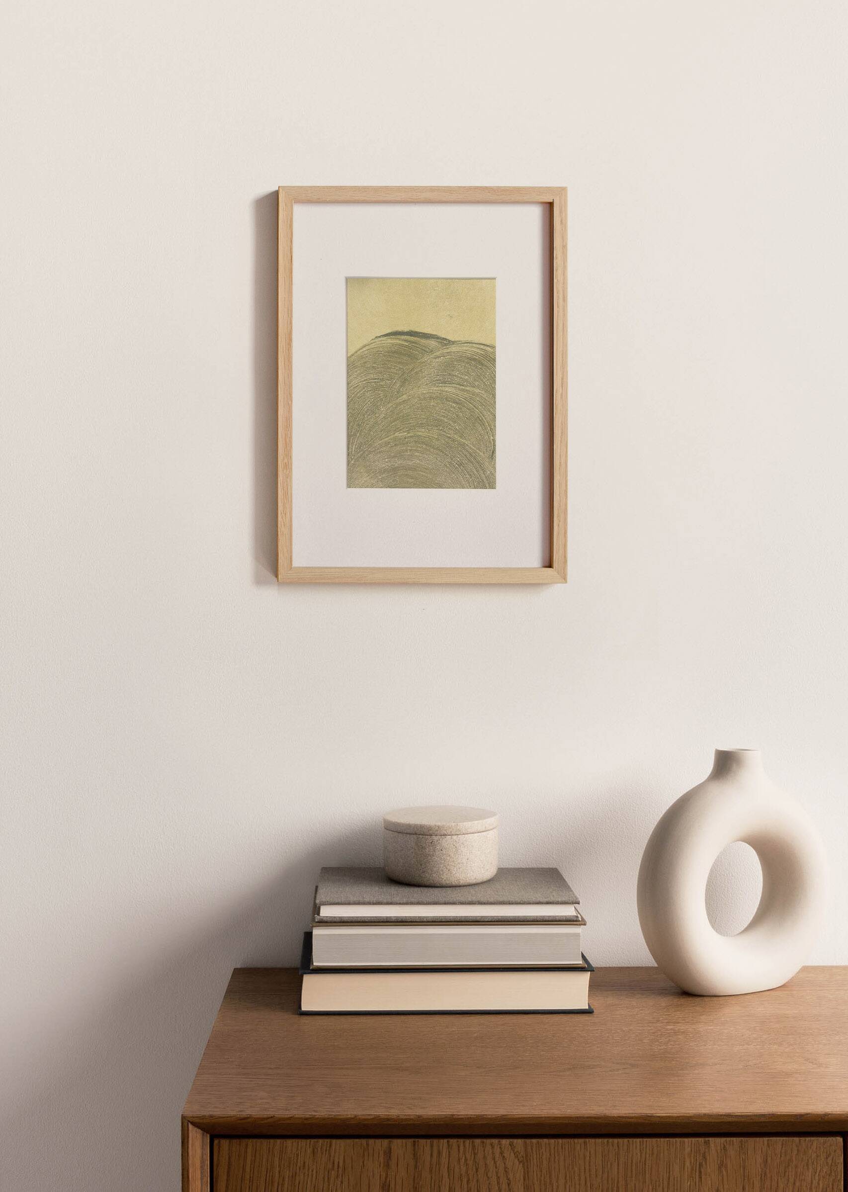 Painting on paper, abstract illustration B315, signed eawy