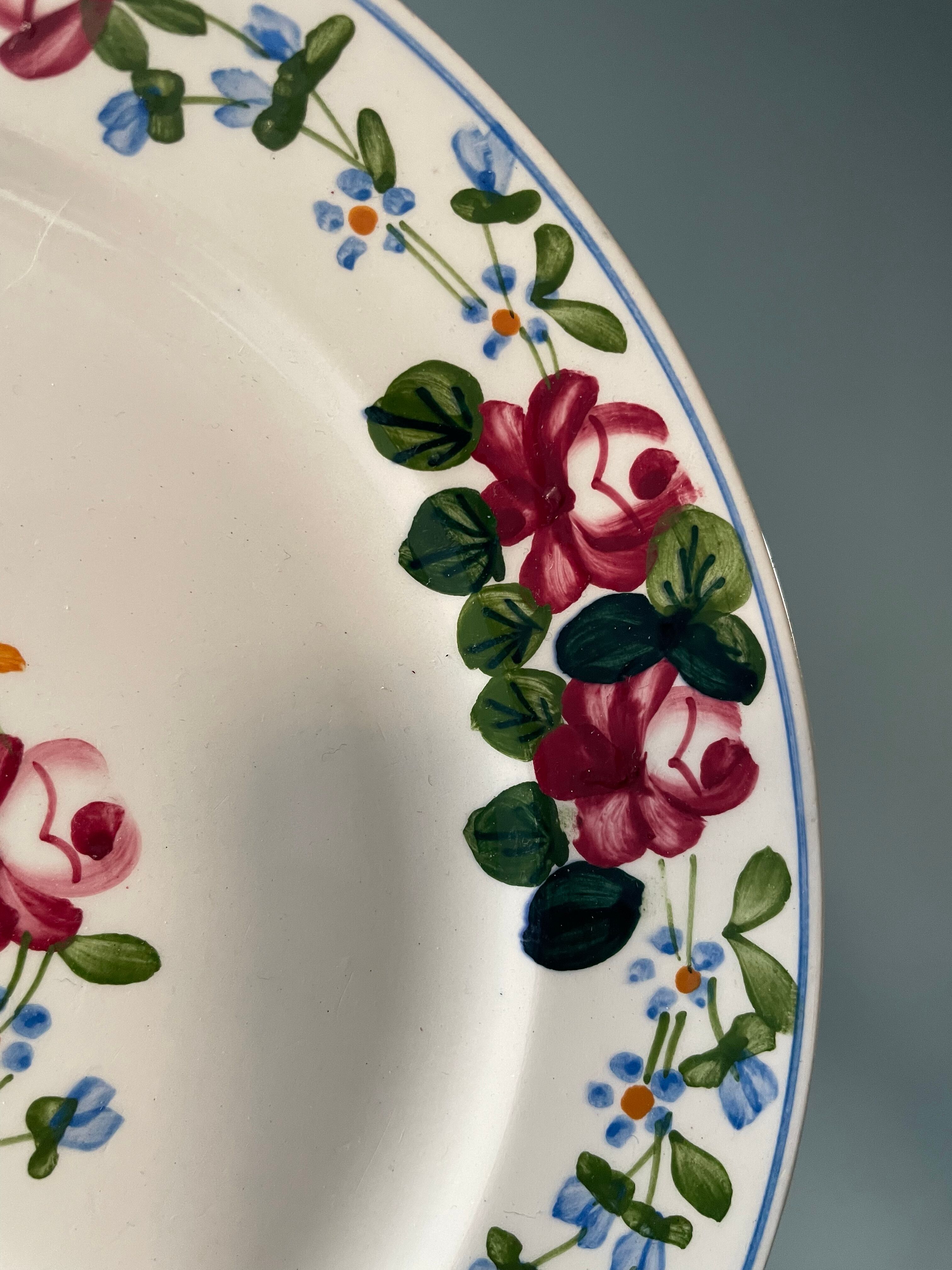 Set of 7 dessert plates Digoin Sarreguemines, "Piccola"