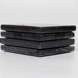Madeji – Black Square Natural Marble Coasters - set of 4