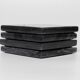 Madeji – Black square coasters in natural marble – set of 4