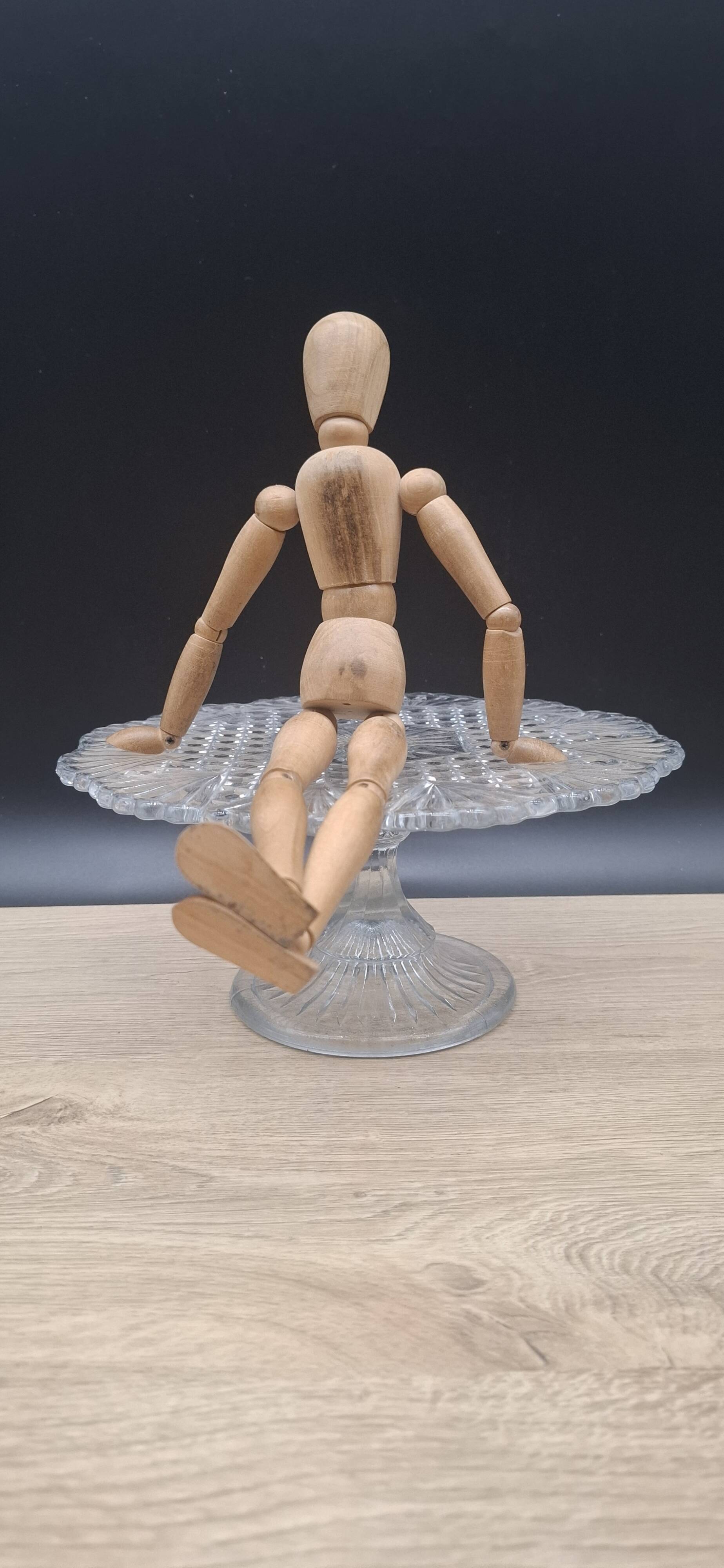 Manage D26 transparent glass cake dish