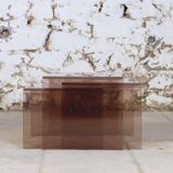 Smoked plexiglass nesting tables, 1970