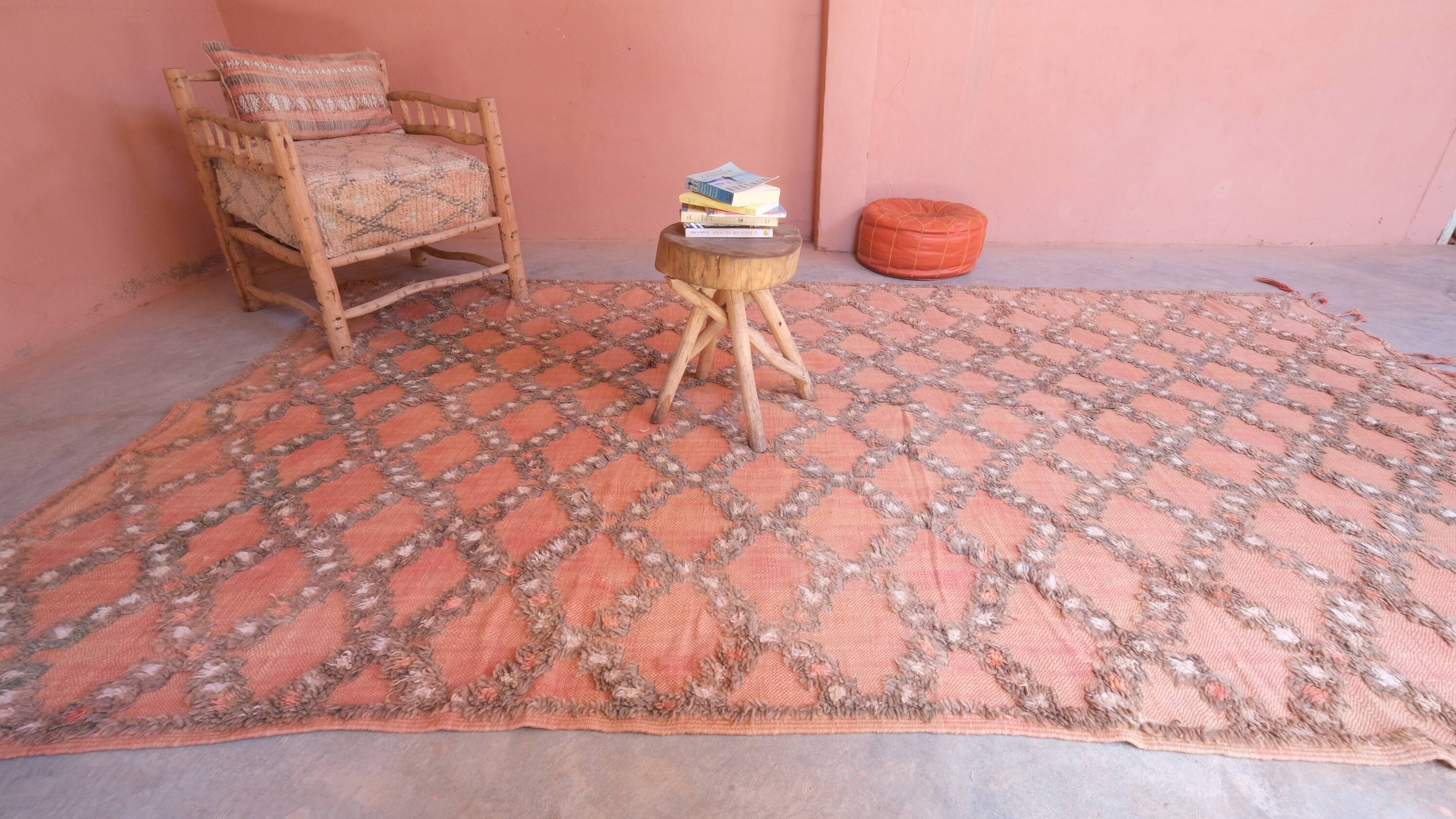 Moroccan Kilim Zemmour Rug - 361 x 199 cm