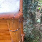 Bamboo and marble bedside table