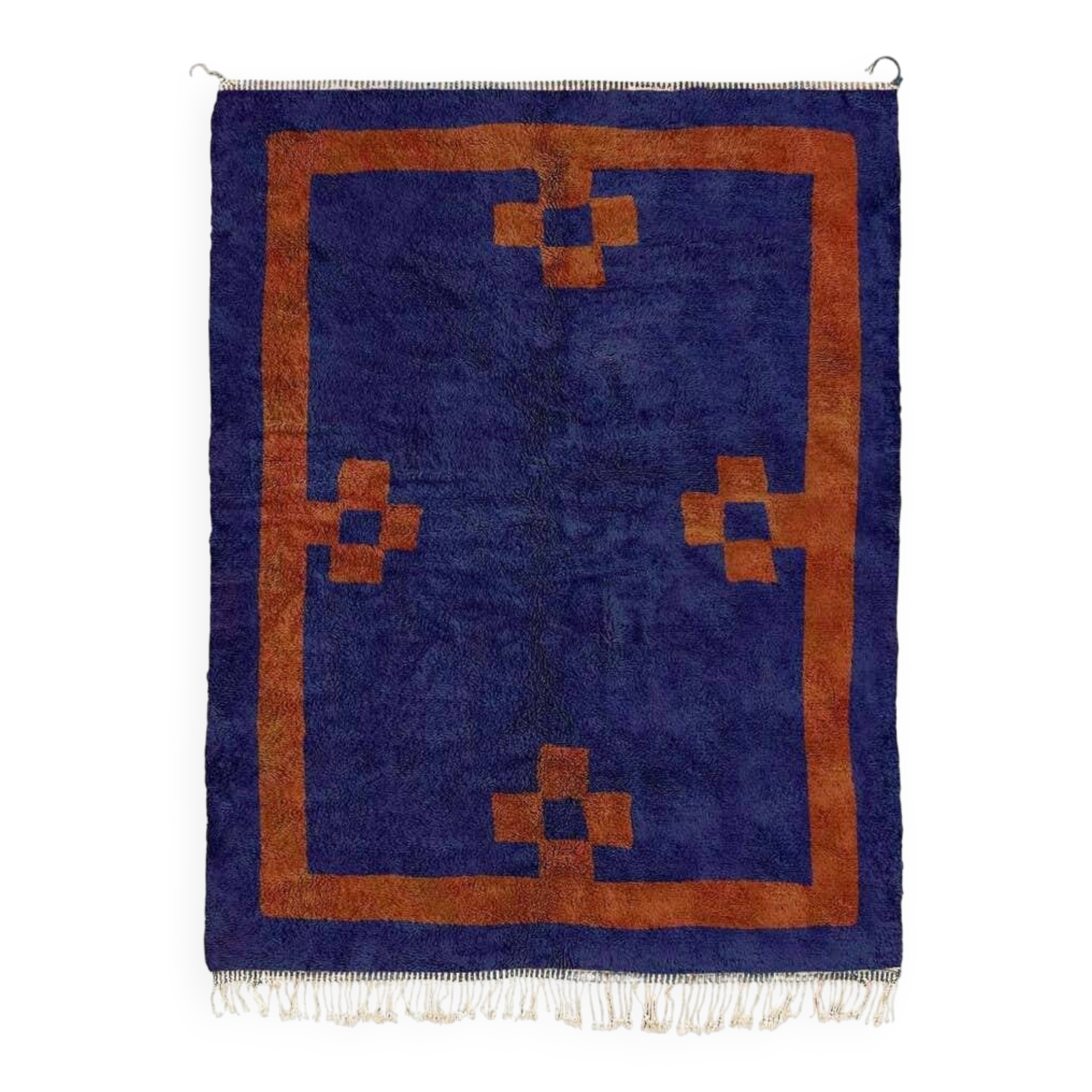 Moroccan wool beni ouarine rug 200x100cm