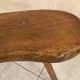 Small brutalist solid wood bench