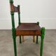 Stretched leather safari chair, 60s Jungle Chic style