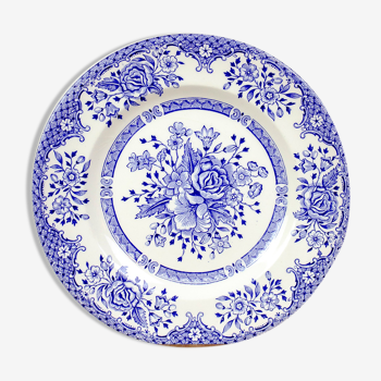 Dessert plate - floral blue décor - Ironstone England