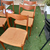 Lot 6 Vintage Danish Arne Wahl Iversen chairs