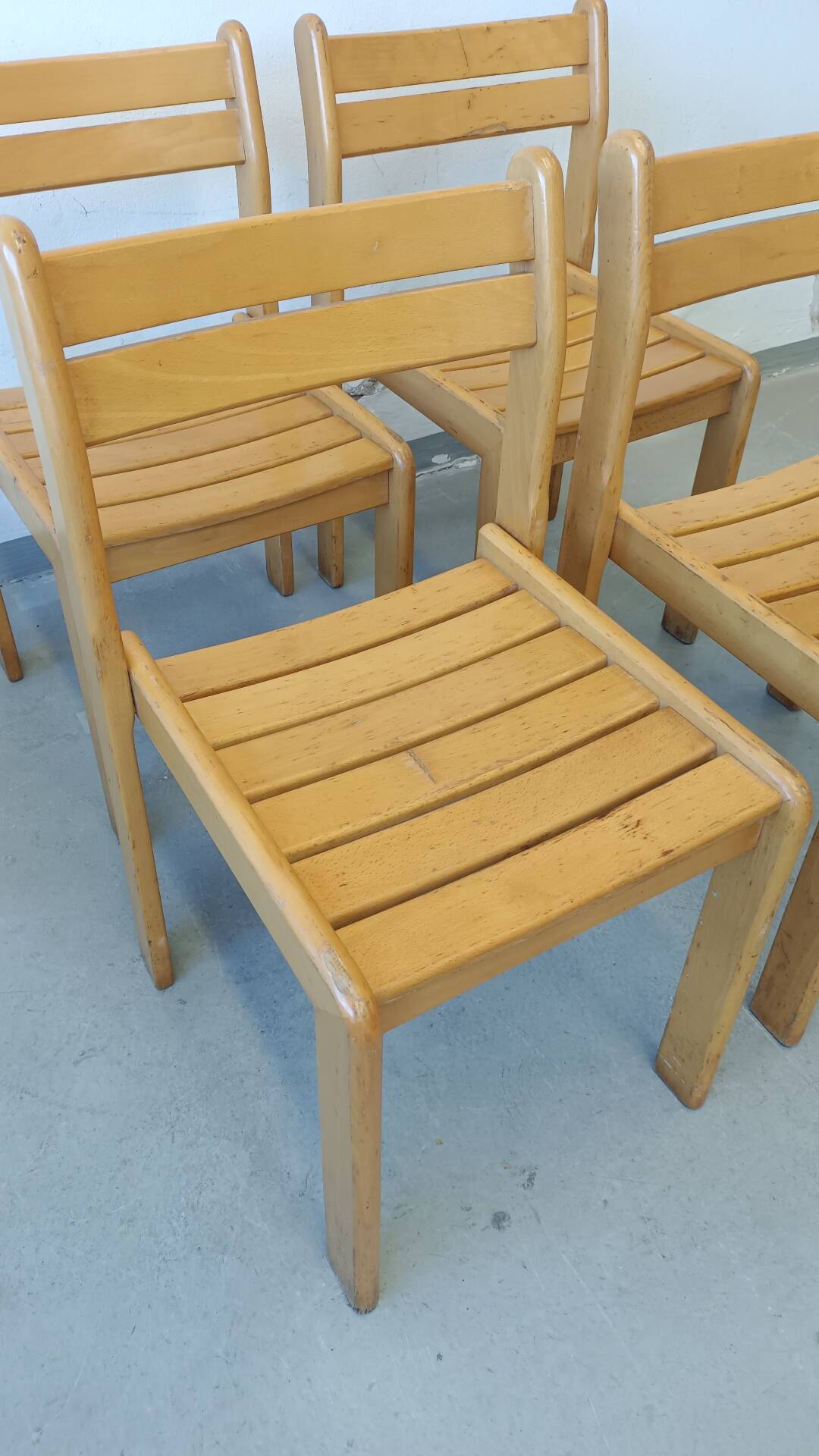 Set of beech chairs