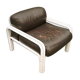 Fauteuil cuir Gae Aulenti édition knoll 1974