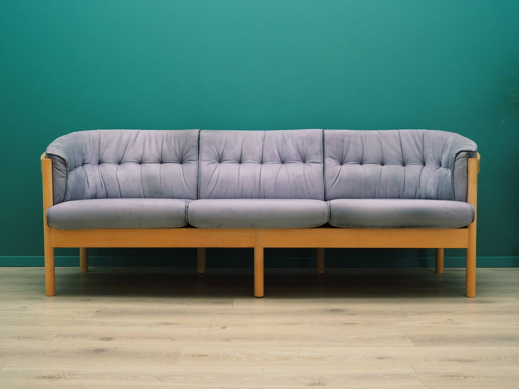 Lilac velour sofa, Danish design, 1970s, production: Denmark