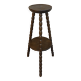 Turned wooden tripod stand