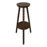 Turned wooden tripod stand