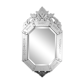 Antique octagonal Venetian wall mirror
