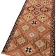 Turkish Handwoven Vintage Herki Kilim 86 cm x 303 cm