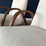 Set of 2 bouclé fabric lounge chairs by Hugues Steiner for Steiner, 1960s