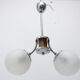 Suspension art déco chromé et bois, vers les années 1930