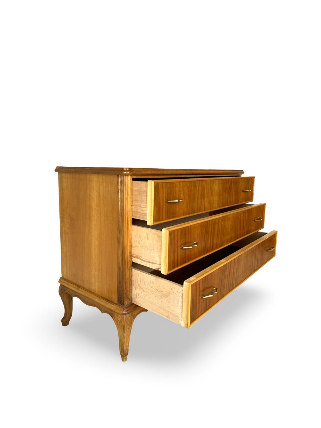 Commode italienne en noyer du milieu du siècle, années 1960.
