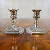 20th-Century Metal Candlesticks, 1950s, Set of 2